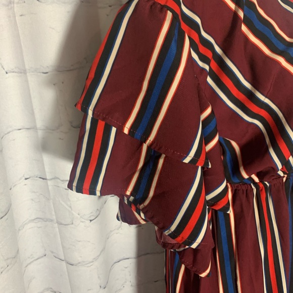 A. Calin By Flying Tomato Wrap Dress Surplice S - Picture 5 of 12